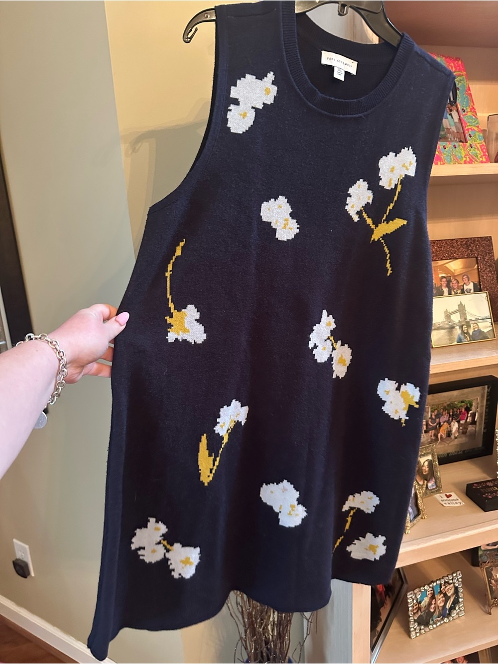 Floral sweater dress